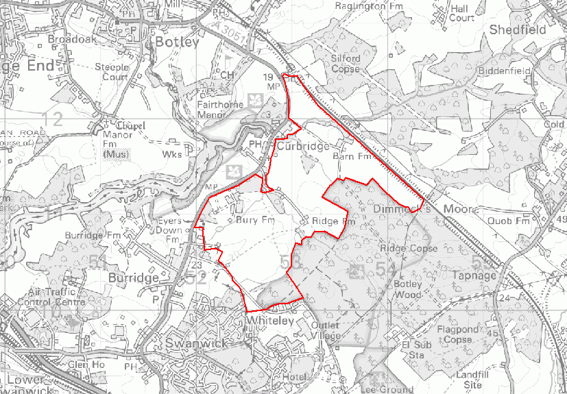 Standard Planning Application map showing the Red Line site boundary